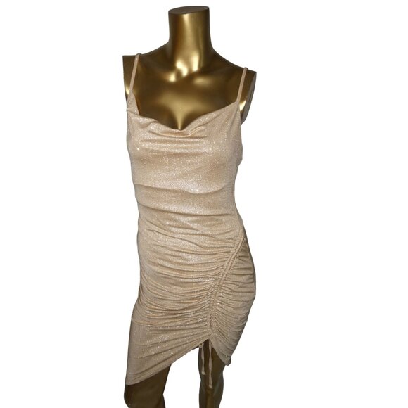 Inspired Hearts‎ Beige Glitter Dress - Picture 1 of 4
